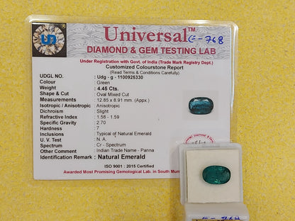 4.45 Carat Natural Emerald Stone