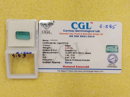 4.49 Carat Natural Emerald Stone
