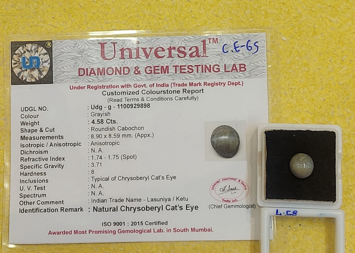 4.58 Carat Natural Cat's Eye Stone