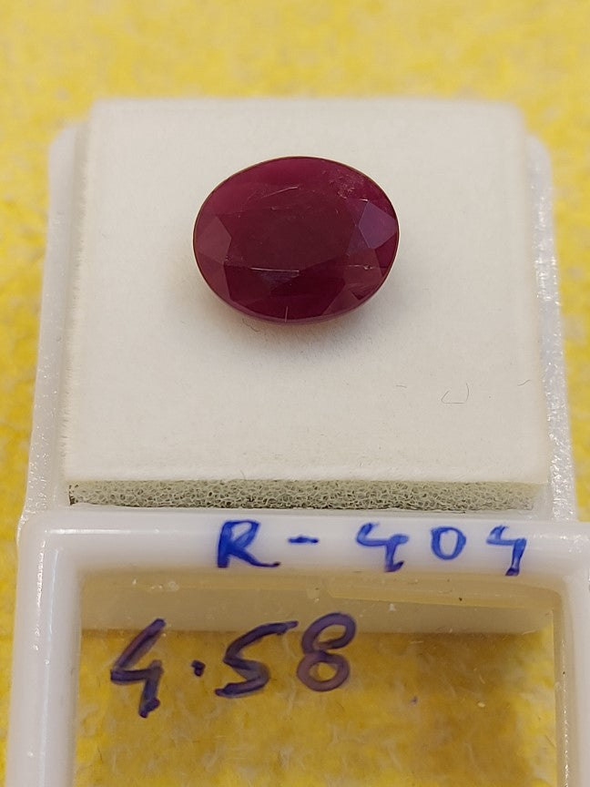 4.58 Carat Natural Old Ruby