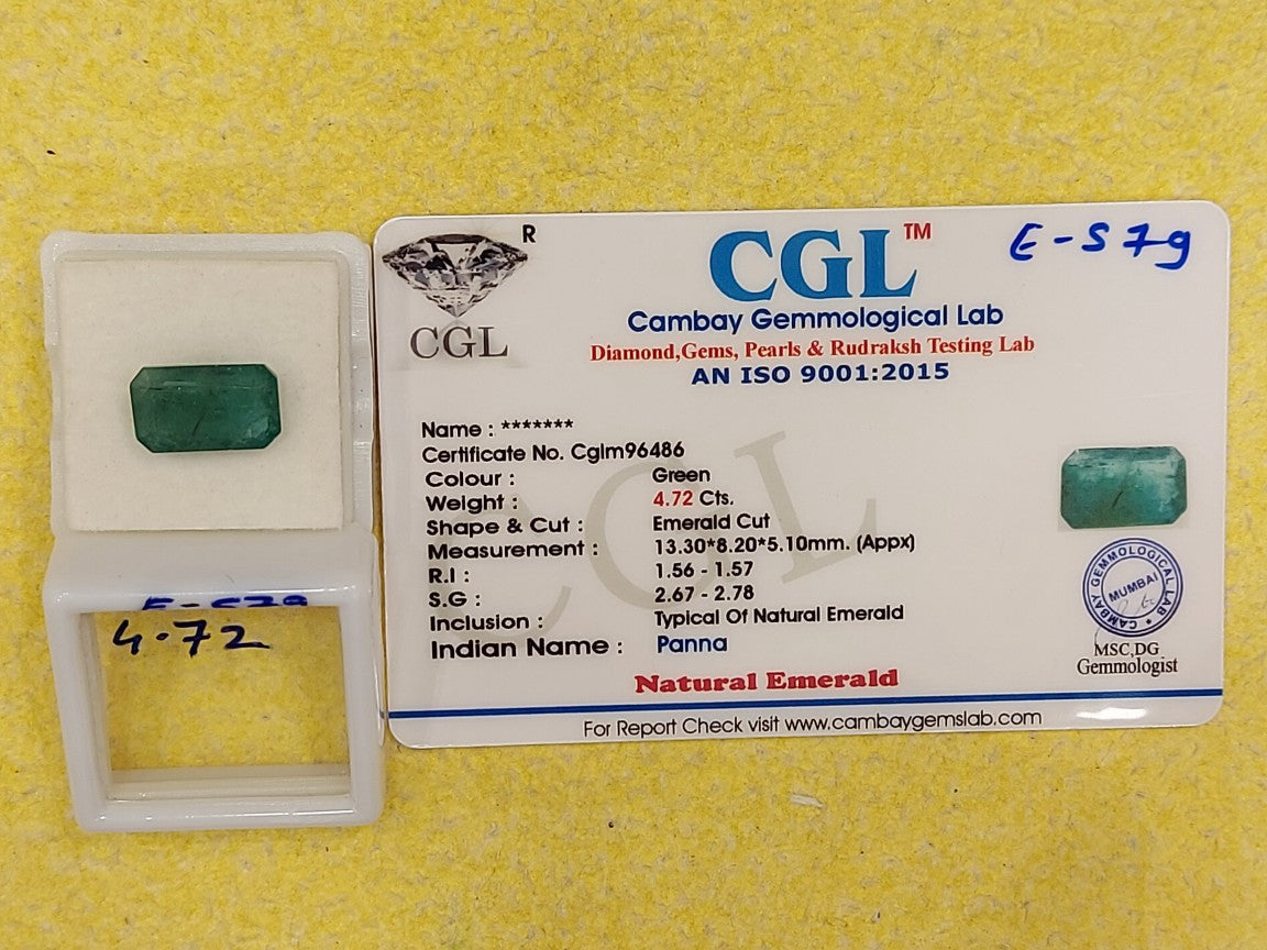 4.72 Carat Natural Emerald Stone