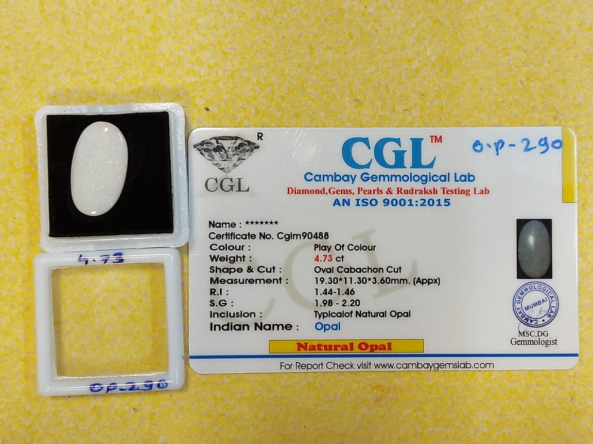 4.73 Carat Natural Opal Stone