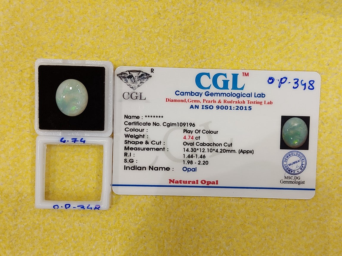 4.74 Carat Natural Opal Stone
