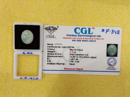 4.74 Carat Natural Opal Stone