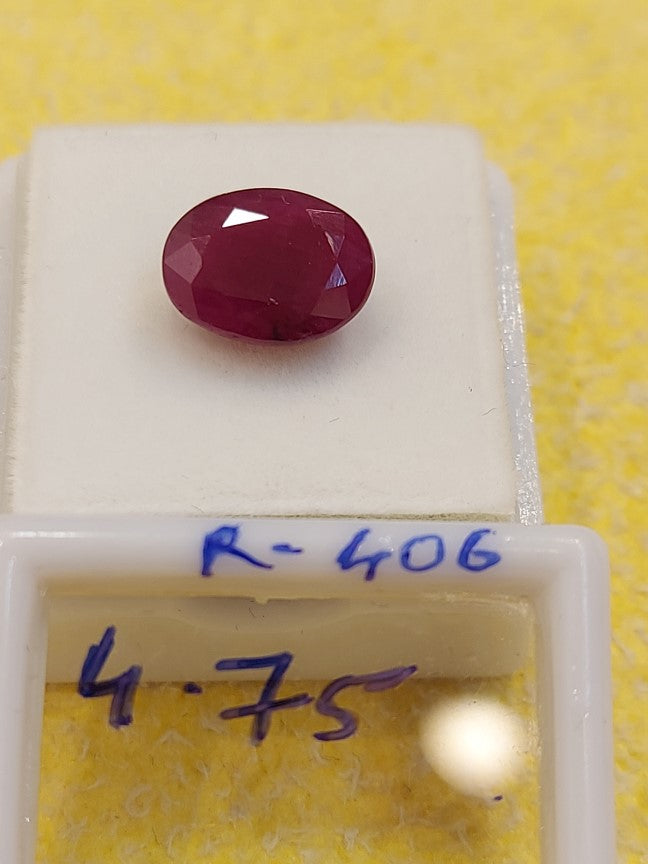 4.75 Carat Natural Old Ruby