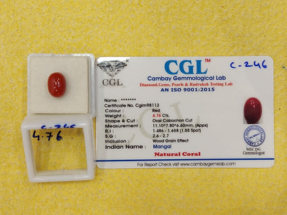 4.76 Carat Natural Coral