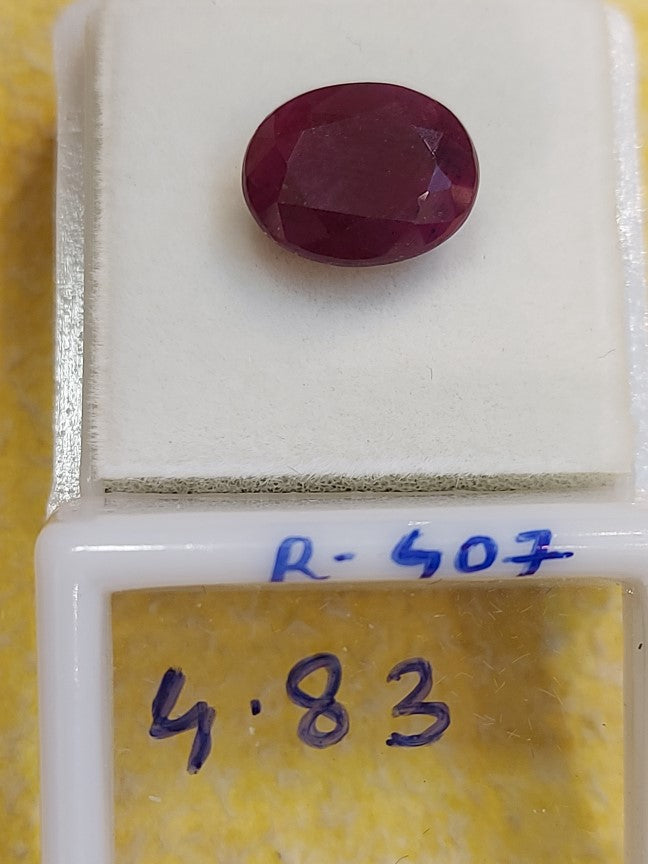 4.83 Carat Natural Old Ruby