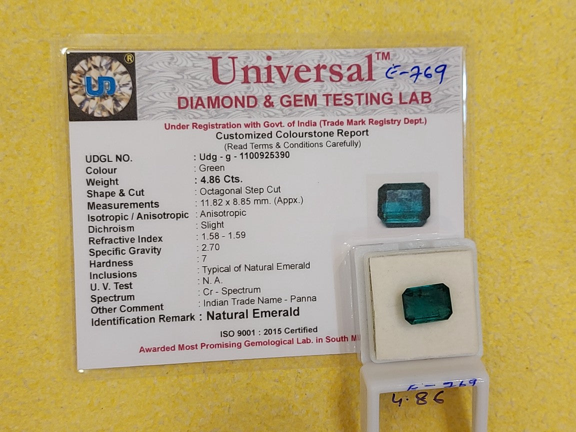 4.86 Carat Natutral Emerald Stone