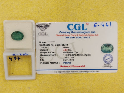 4.87 Carat Natural Emerald Stone