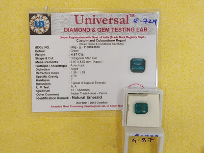 4.87 Carat Natural Emerald Stone