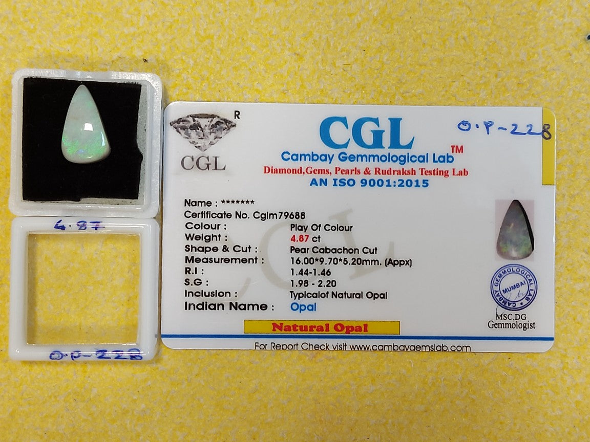 4.87 Carat Natural Opal Stone