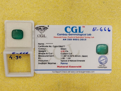 4.90 Carat Natural Emerald Stone