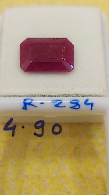 4.90 Carat Natural Old Ruby