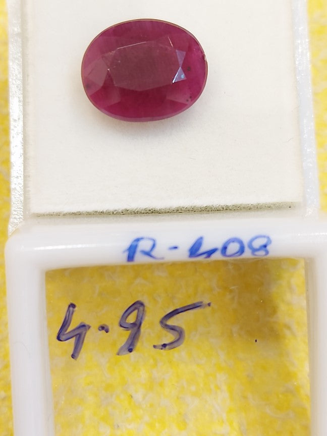 4.95 Carat Natural Old Ruby