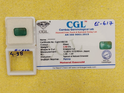 4.98 Carat Natural Emerald Stone