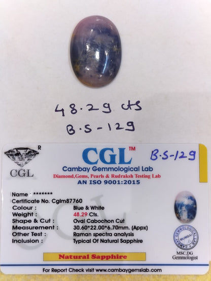 48.29 Carat Natural Blue Sapphire Stone