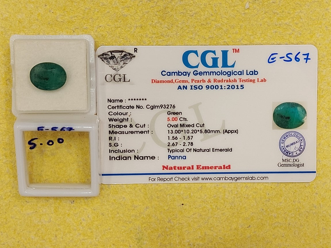 5.00 Carat Natural Emerald Stone