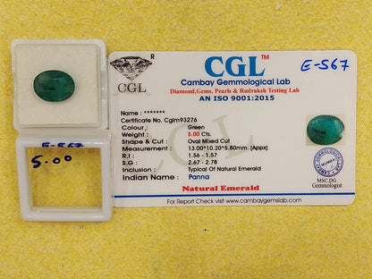 5.00 Carat Natural Emerald Stone