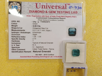 5.00 Carat Natural Emerald Stone