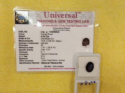 5.02 Carat Natural Garnet