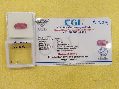 5.06 Carat Natural Old Ruby
