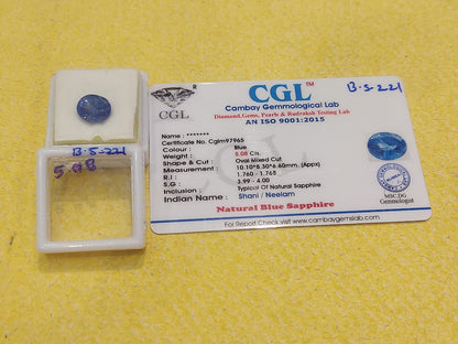 5.08 Carat Natural Blue Sapphire Stone