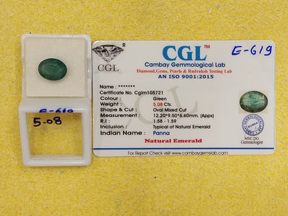 5.08 Carat Natural Emerald Stone