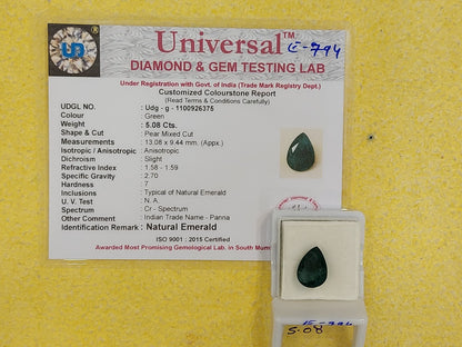 5.08 Carat Natural Emerald Stone