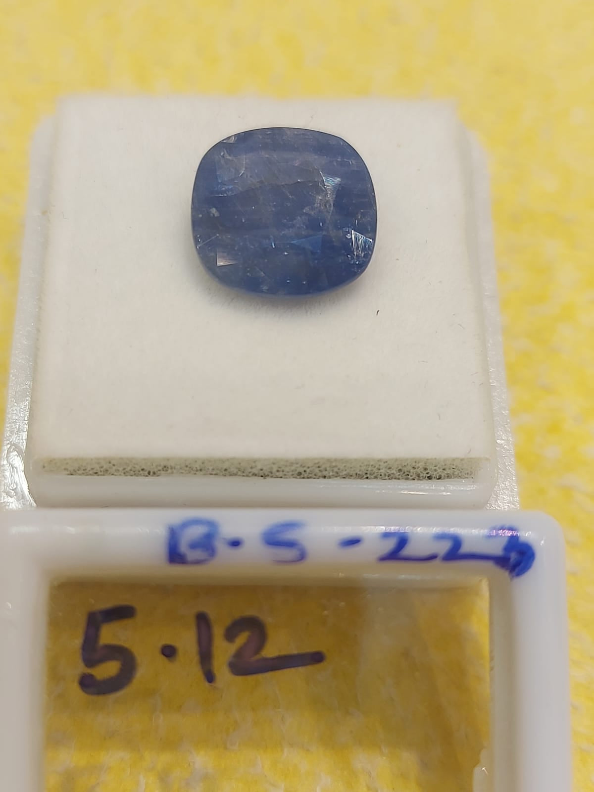 B.S-223 5.12 Carat Natural Blue Sapphire Stone