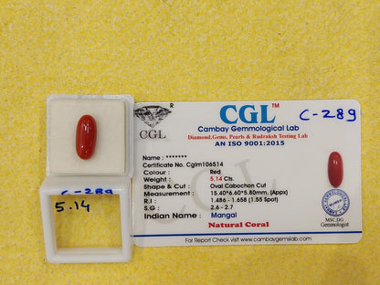 5.14 Carat Natural Coral