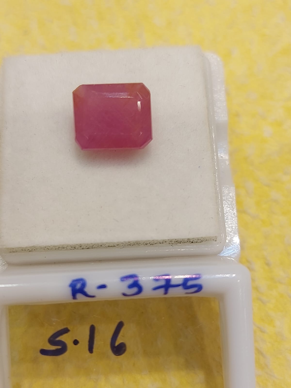 R-375 5.16 Carat Natural Old Ruby