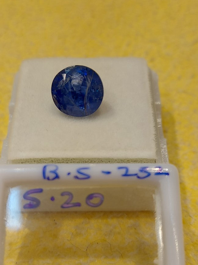 B.S-252 5.12 Carat Natural Blue Sapphire Stone