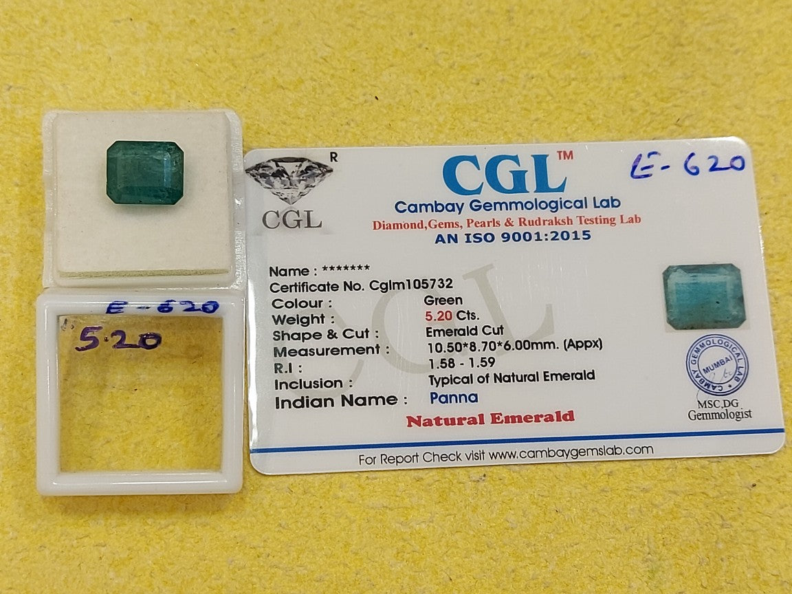 5.20 Carat Natural Emerald Stone
