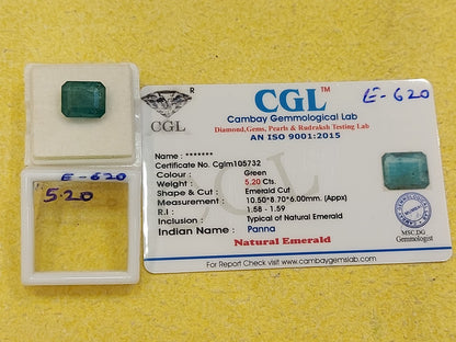 5.20 Carat Natural Emerald Stone