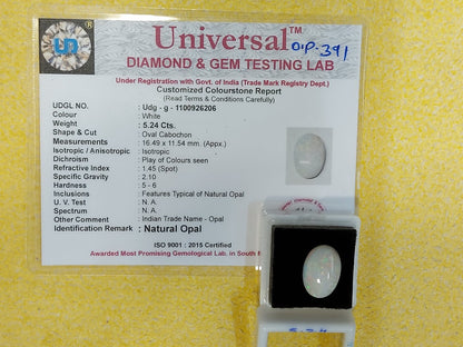 5.24 Carat Natural Opal Stone