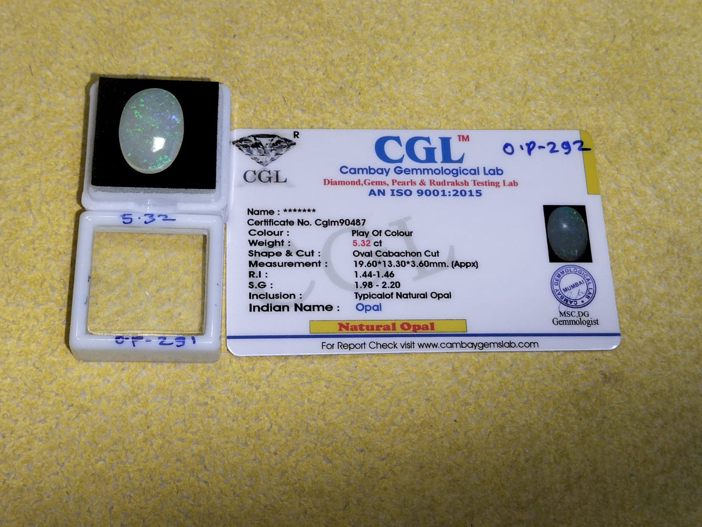 5.32 Carat Natural Opal Stone