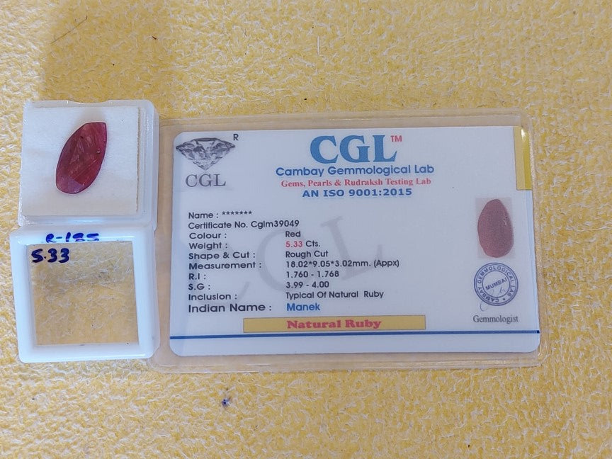5.33 Carat Natural Old Ruby