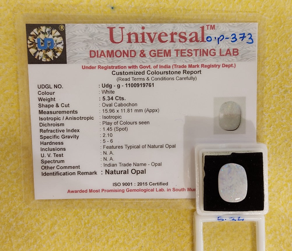 5.34 Carat Natural Opal Stone