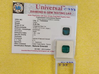 5.35 Carat Natural Emerald Stone