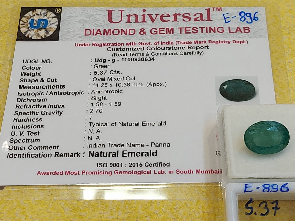5.37 Carat Natural Zambian Emerald Gemstone