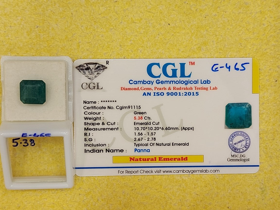5.38 Carat Natural Emerald Stone