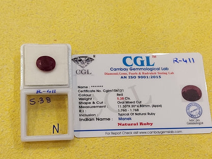 5.38 Carat Natural Ruby