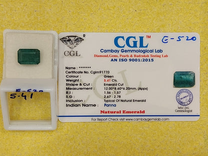 5.41 Carat Natural Emerald Stone