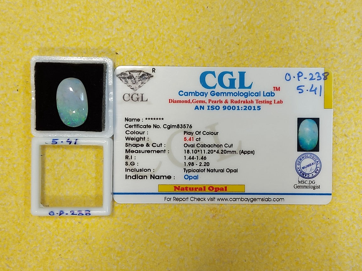 5.41 Carat Natural Opal Stone