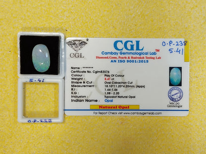 5.41 Carat Natural Opal Stone