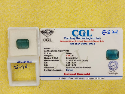 5.46 Carat Natural Emerald Stone