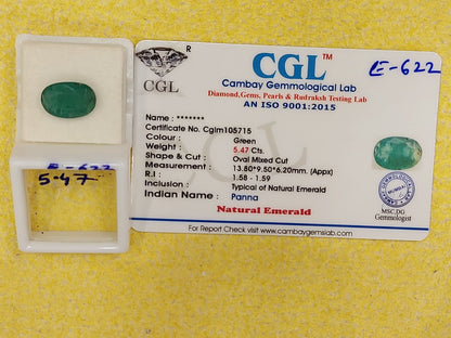 5.47 Carat Natural Emerald Stone
