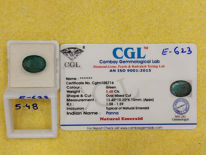 5.48 Carat Natural Emerald Stone