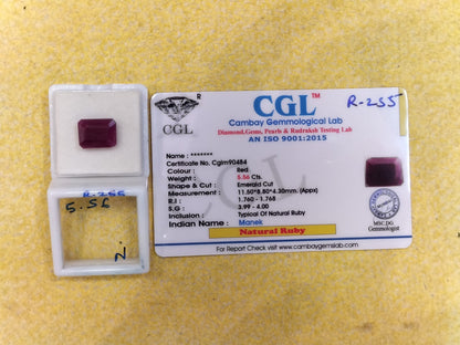 5.56 Carat Natural Old Ruby
