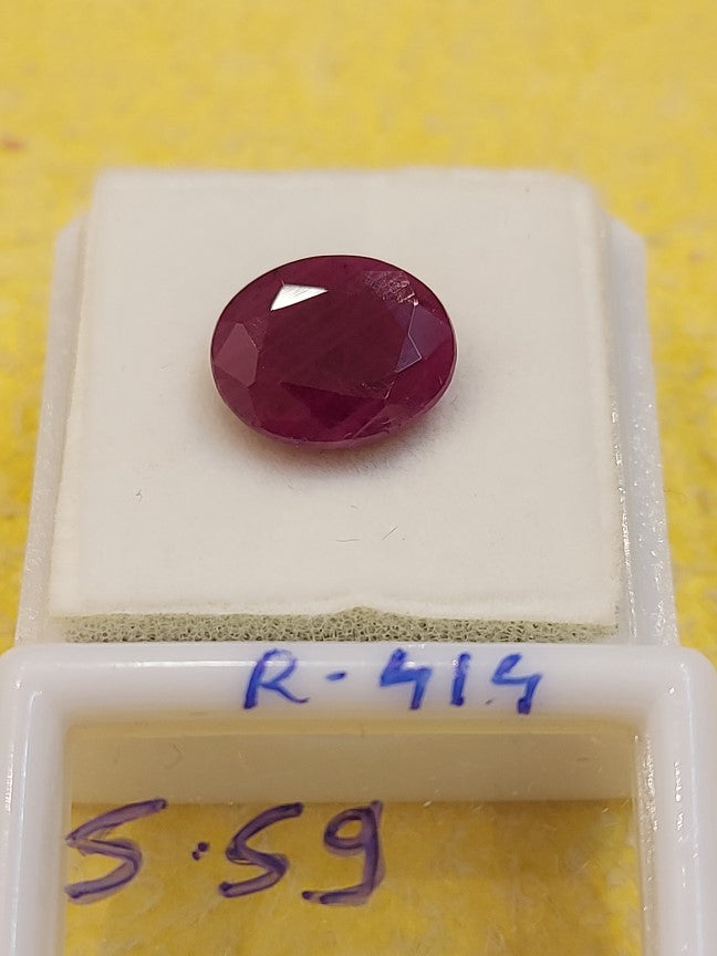 5.59 Carat Natural Old Ruby